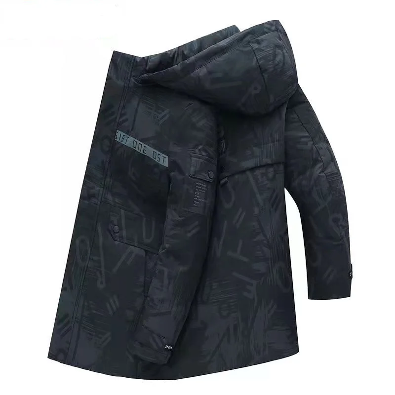 

Куртка мужская зимняя тактическая, Толстая теплая ветровка в стиле милитари, однотонная парка с капюшоном и хлопковой подкладкой, 2021