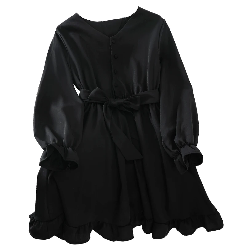 2019 Новое модное женское осеннее белое платье с длинными рукавами | Женская одежда