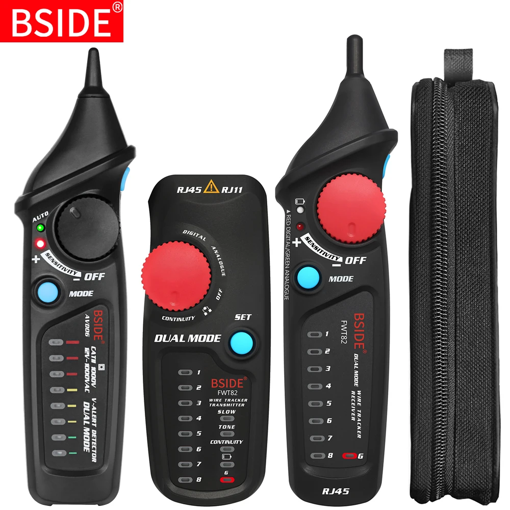 Портативный сетевой Ethernet Кабельный тестер трекер BSIDE FWT11/81/82 RJ45 RJ11 RJ12 CAT5 CAT5e LAN