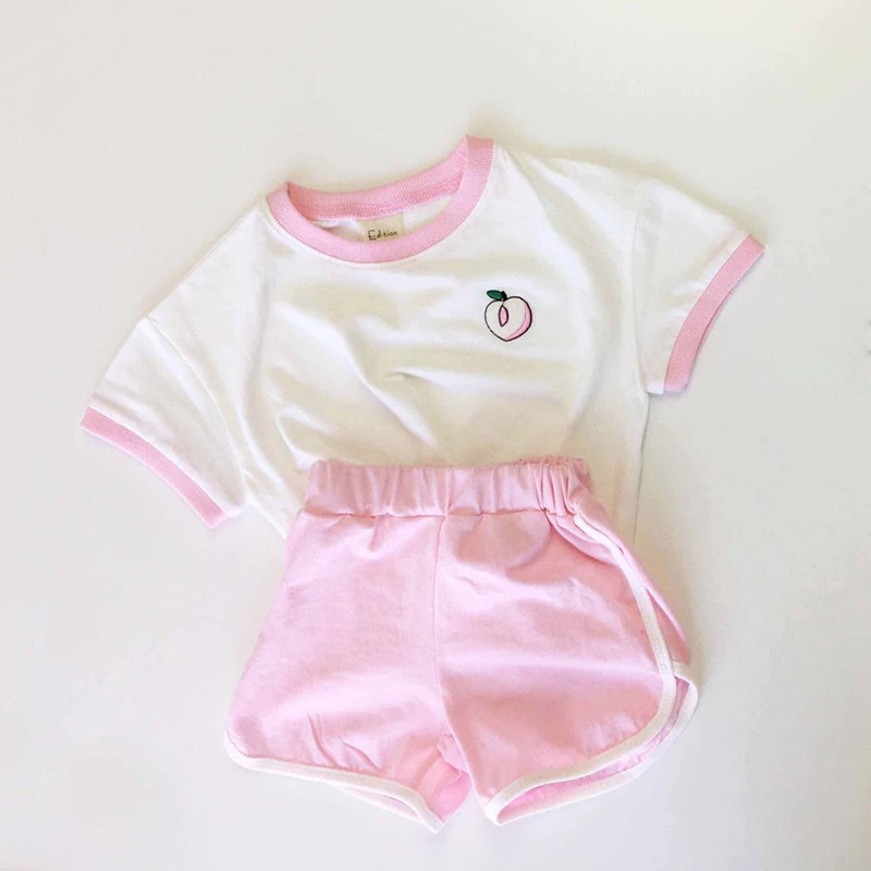 

New Summer Infant Kids Baby Clothes Set Cute Fruit Pattern Boy Girl Tops T-Shirts+Shorts Pants 2Pcs Children Outfits