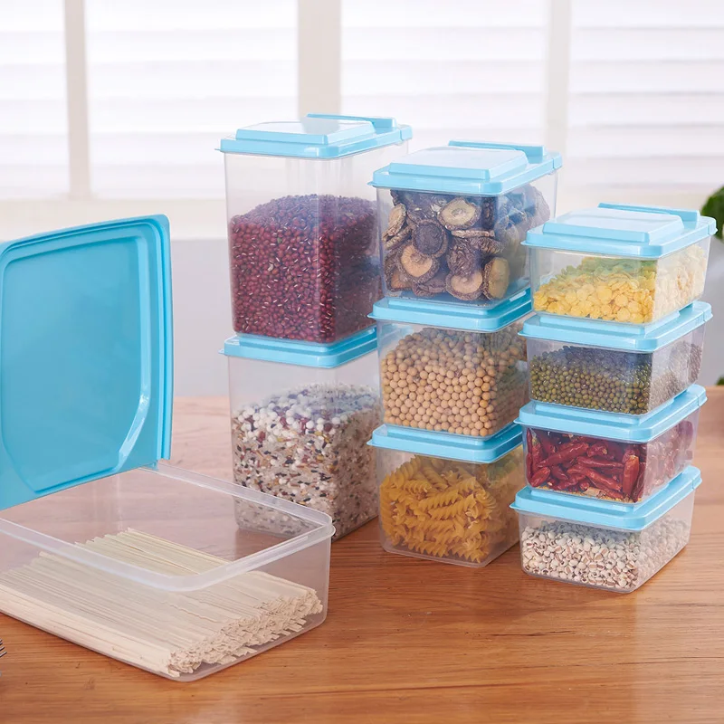 Домашняя кухня Штабелируемый раскладушка Герметичные банки прозрачная емкость