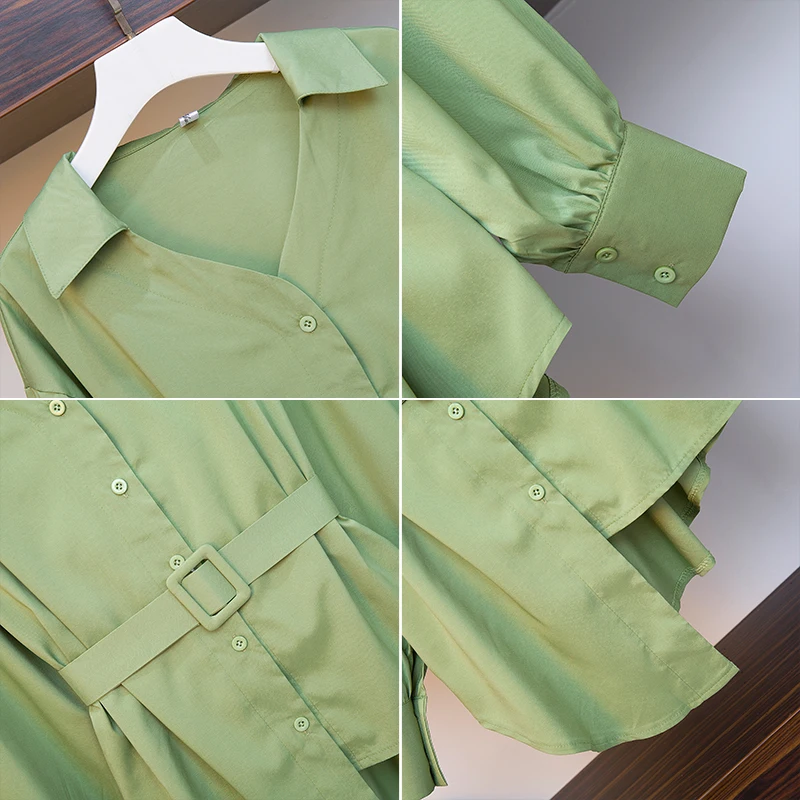 Trytree 2020 Осенняя Женская Повседневная Блузка с отложным воротником однобортный