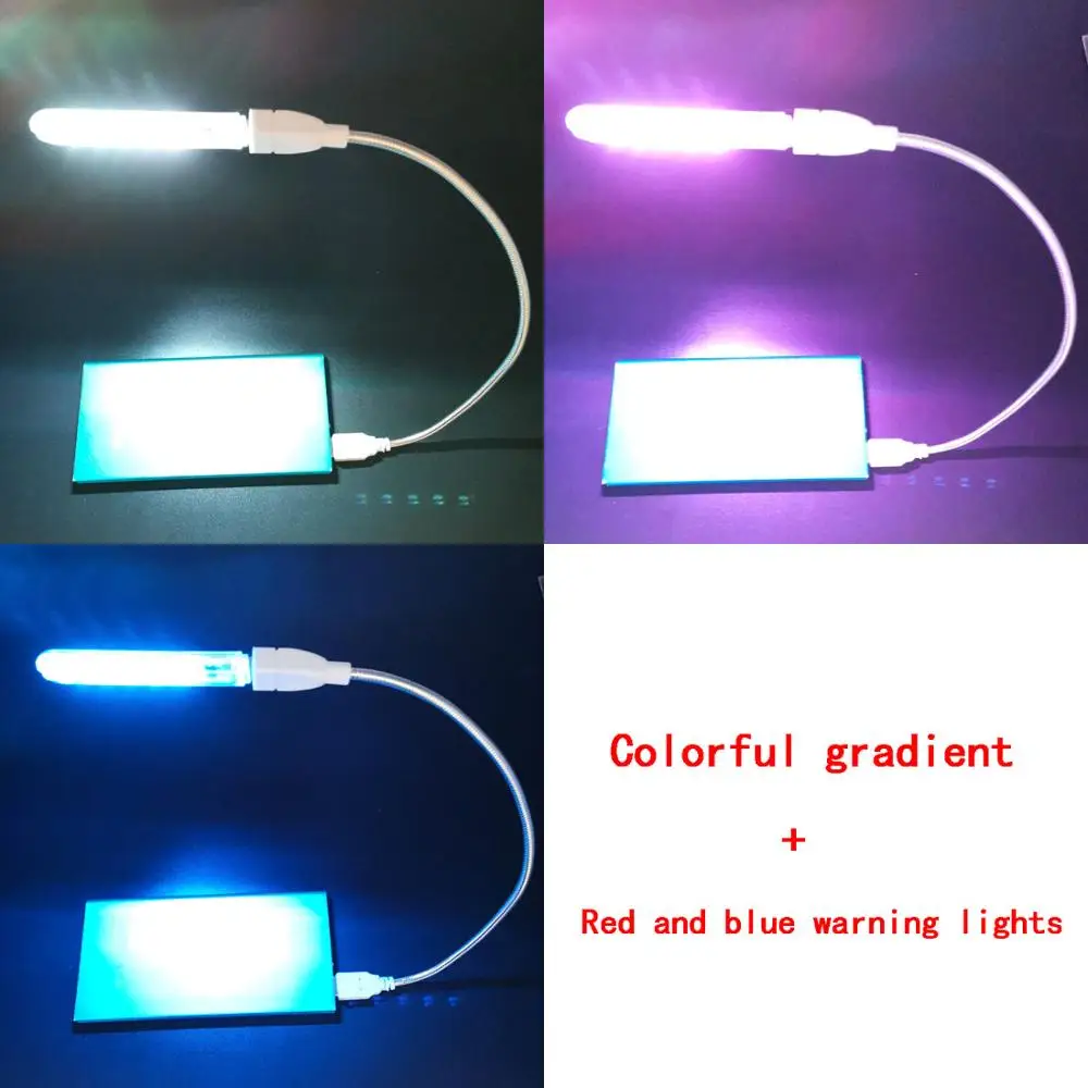 5V RGB мини USB Светодиодная лампа для чтения книг ночной Светильник Красочные