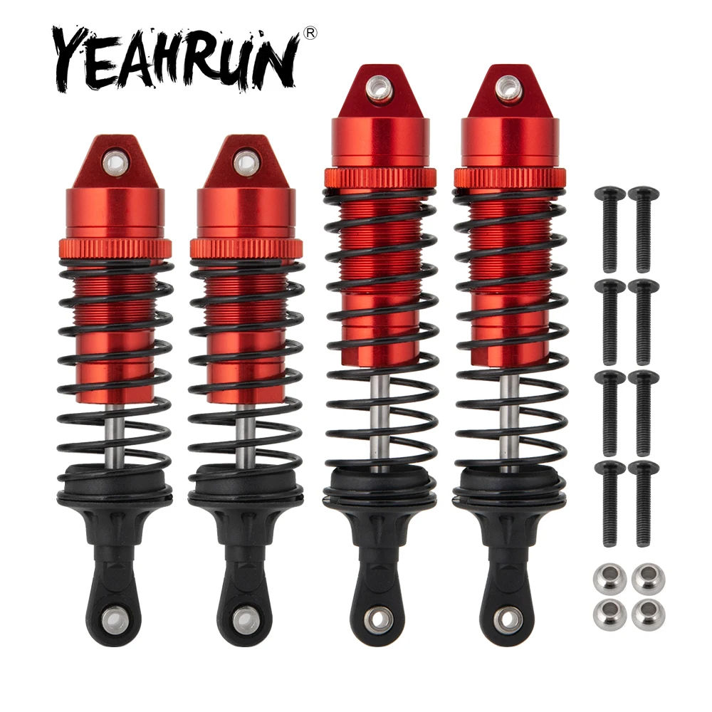 

YEAHRUN 4Pcs Aluminium Alloy Front & Rear Shock Absorber Assembled for Traxxas Slash 1/10 RC Crawler Car Replacement Parts