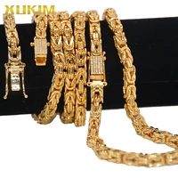 xukim jewelry gold byzatine chain kejsarl%c3%a4nk kejsarlank kejsarl%c3%a5nk gold silver byzantine 6mm diamond chain bracelet necklace