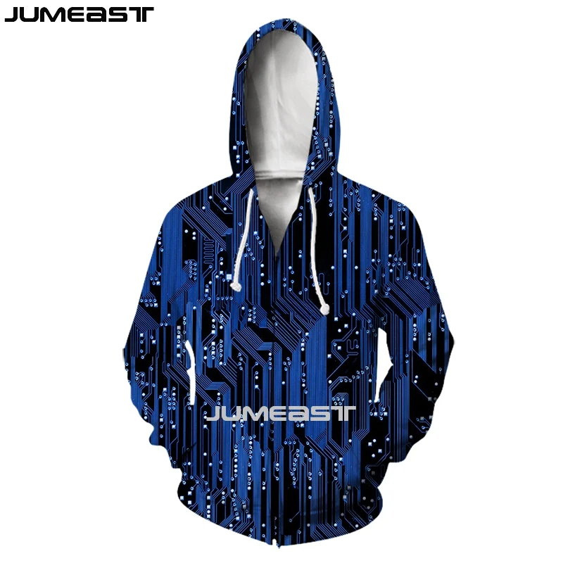 

Jumeast Brand Men Women 3D Printed Electronic Chip Hip Hop Long Sleeve Jacket Sport Pullover Fashion Spring Zipper Hoodies