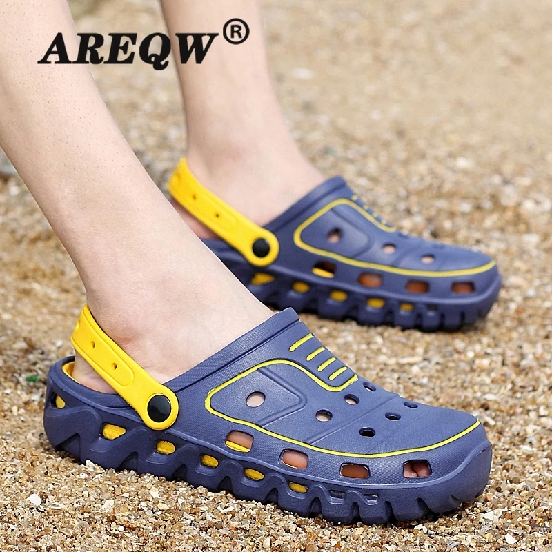 Мужские летние сандалии унисекс Пляжная повседневная обувь Нескользящие