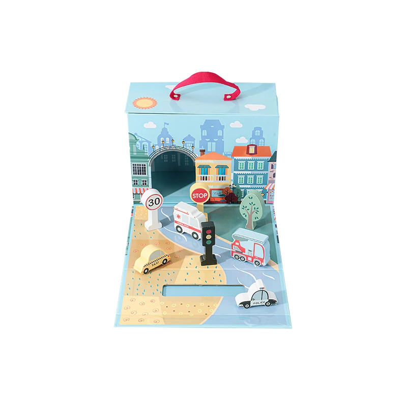 

Cartoon Building Model Early Educational Three-Dimensional Theme Series Building Blocks Architecture Model Set Building Blocks