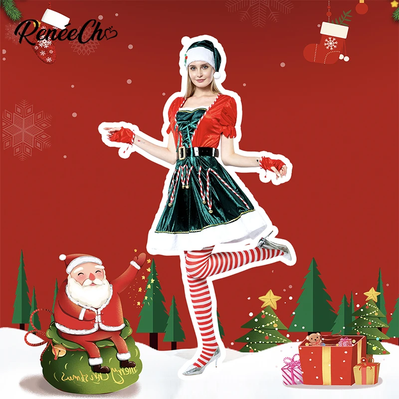 Новый женский костюм эльфа Рождественский рождественские костюмы для женщин