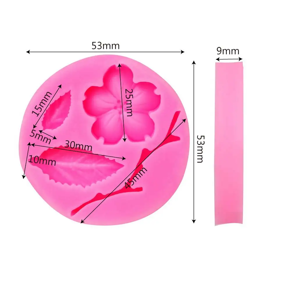 

Peach Blossom Shape Fondant Cake Decorating Tools Chocolate Confectionery Mold 3D Silicone DIY Flower Shape Candy Mould