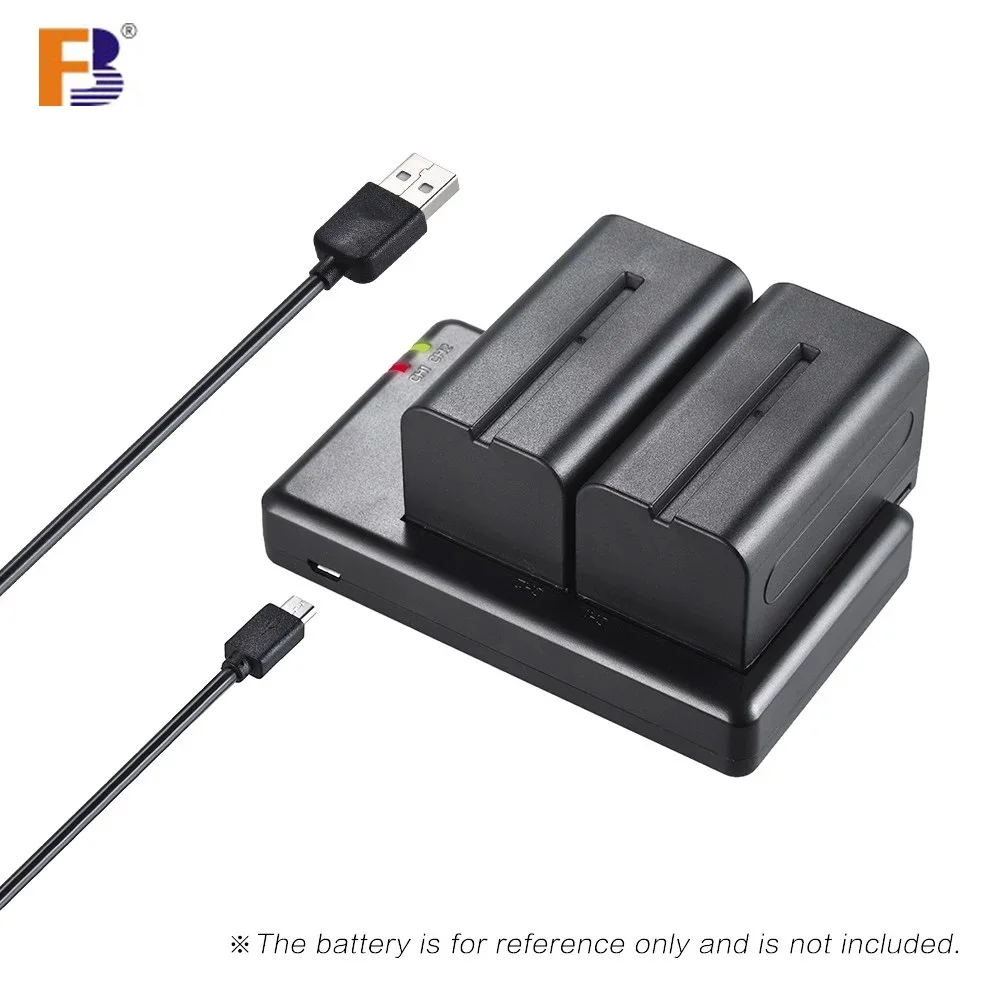 FB NP-F550 зарядное устройство для камеры 2-канальный Micro-USB вход для Sony F750 F770 F960 F970 F550 F530 F330 F570 FM50 FM70 FM90