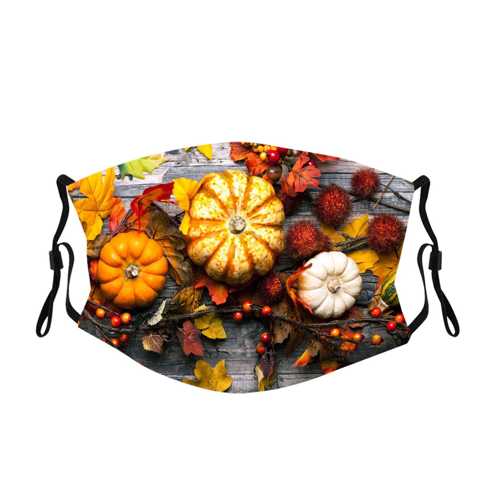 

Mondkapjes Thanksgiving Day Adult's Print Face Masken Protection Washable Earloop with 2/10/20PC Activated Carbon Filter #3