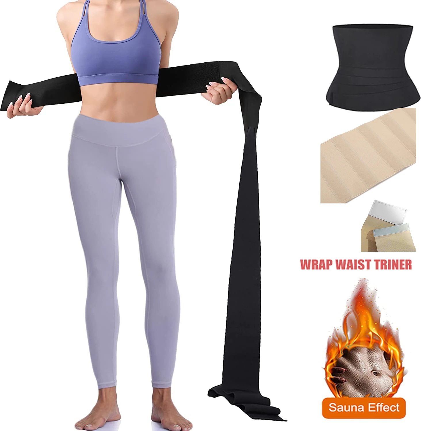 Invisible Wrap Waist Trainer Women Slimming Tummy Wrap Belt Waist Trainer Corset Trimmer Body Shaper Belt for Women Plus Size