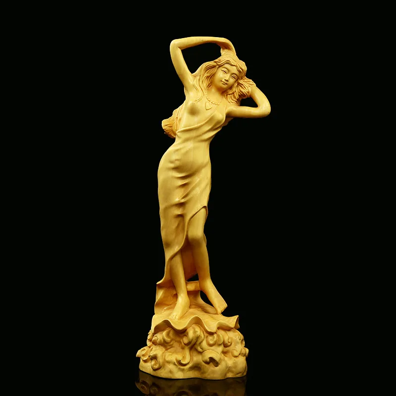 

Boxwood carving than heart beauty God living room car decorations solid wood handicrafts home accessories Stationery
