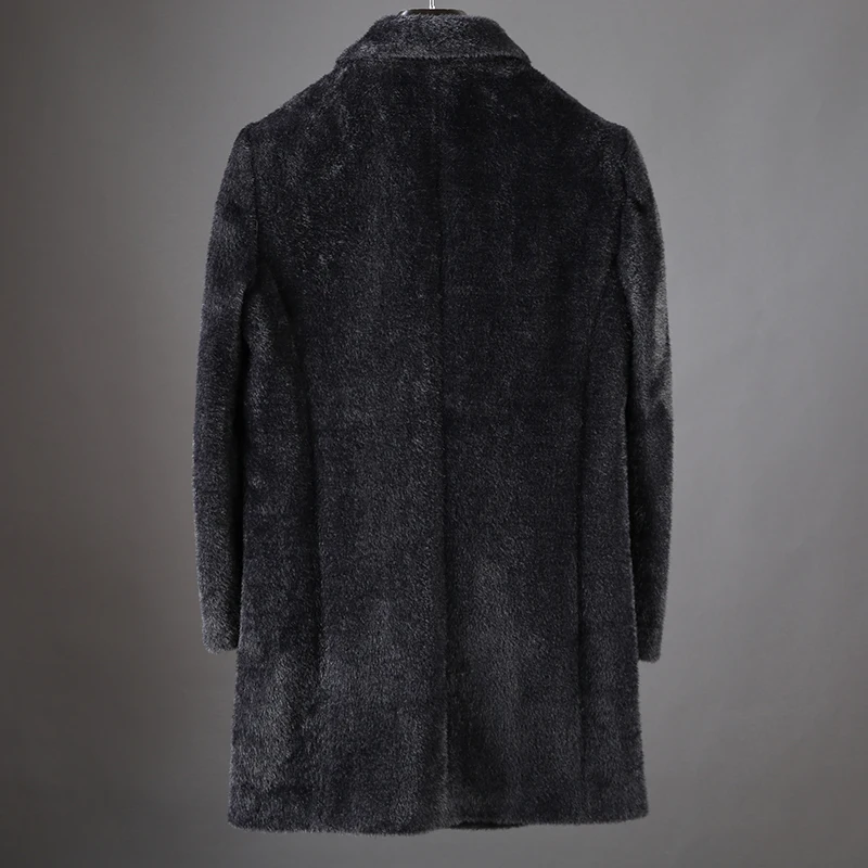 JSBD зимнее новое пальто из искусственного меха мужское длинное повседневное