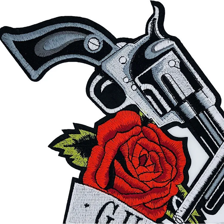 Патчи с вышивкой в стиле панк Guns N Roses Skull байкерские наклейки одежда куртка
