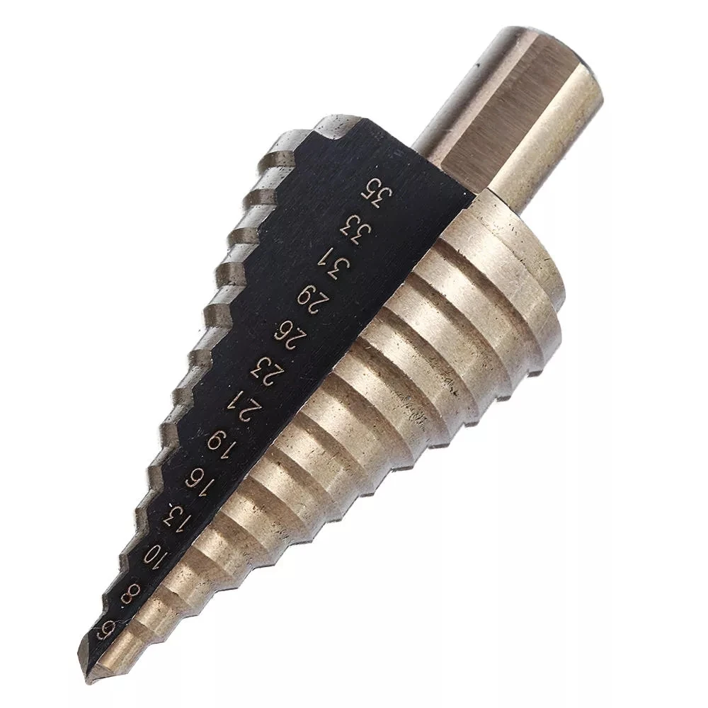 

ALLSOEM Drillpro 5pcs 4-35mm HSS Step Drill Bit Set Multiple Hole Metric Size with Aluminum Case High Quality