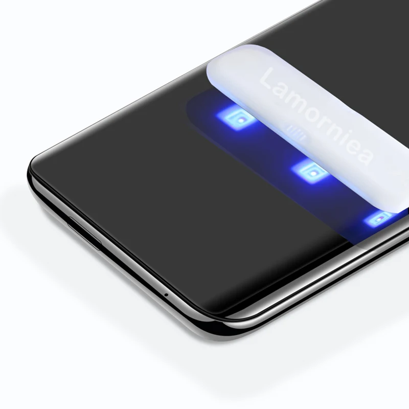 100D УФ полное клеевое закаленное стекло для Oneplus 7 T Pro 1 + защита экрана UV стеклянная