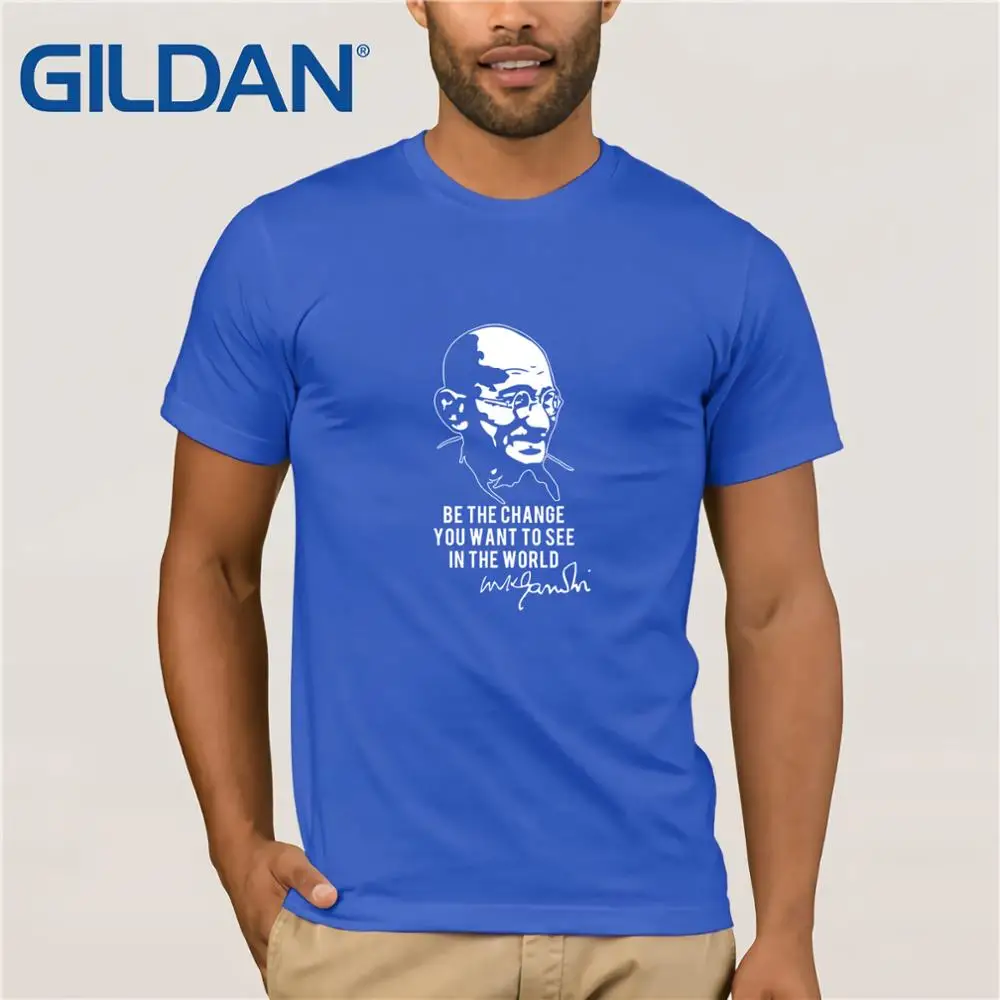 Футболка Mahatma Gandhi философия Индия мир Om политическая история винтажный вырез