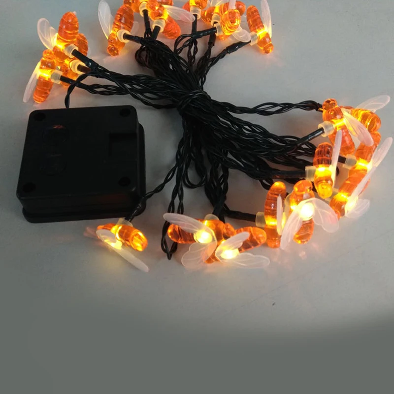 15ft строка светильник 5 8 м 30 светодиодный солнечный свет Мёд пчелы Форма теплый