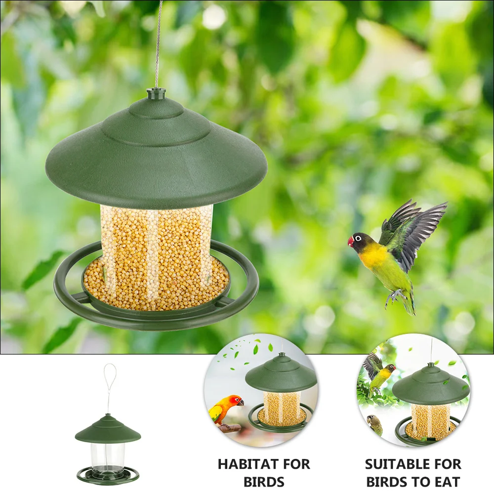 

Automatic Wild Bird Feeding Bird Feeder with Hook for Outdoor Garden Yard