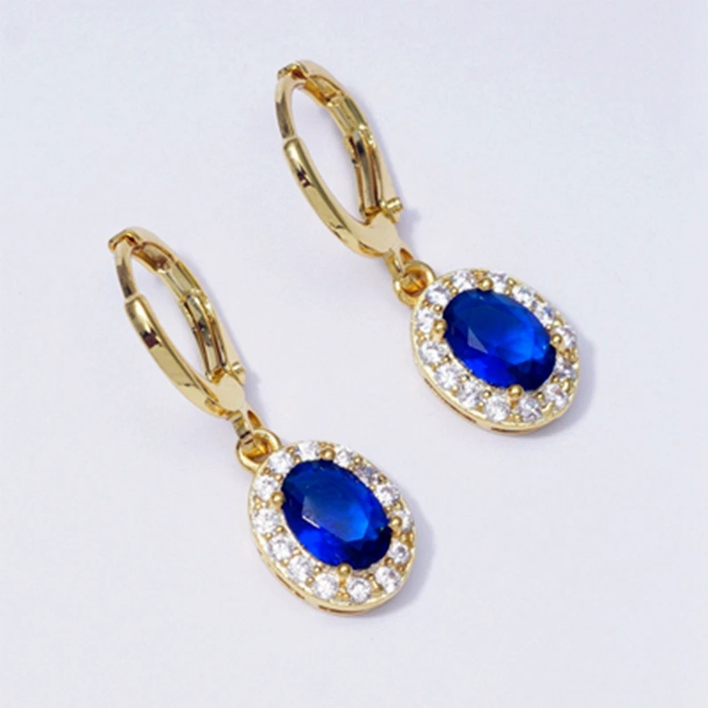 Серьги подвески женские с фианитами Простые Модные Висячие Ювелирные украшения