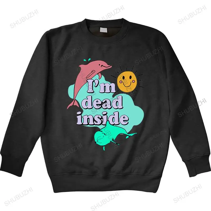 

new cotton autumn spring sweatshirt I m Dead Inside Classic sweatshirts 2610DMN Black unisex crew neck hoody fashion hoodie tops