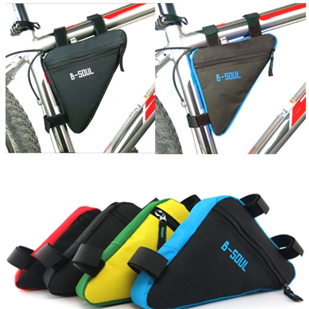 

Bicycle Frame Front Tube Bag Cycling Bike Pouch Holder Saddle Panniers Road Bicycle Pannier Black Cycling Bike Accessories