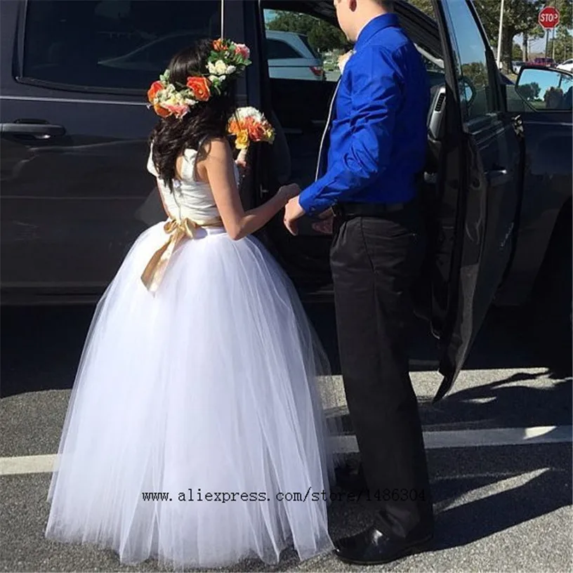 

Tulle Wedding Skirt with Long Train Women Maxi Dress A Line Court Prom Gown