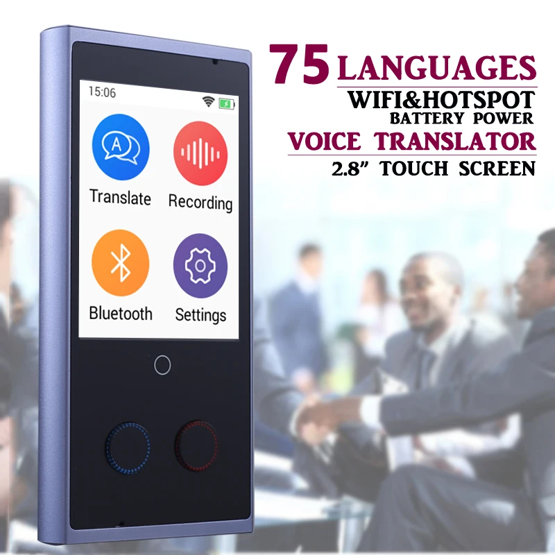 Translaty Voice Instant Translator 75 Smart Portable English Language Intelligent Voice Translators Simultaneous Machine Device