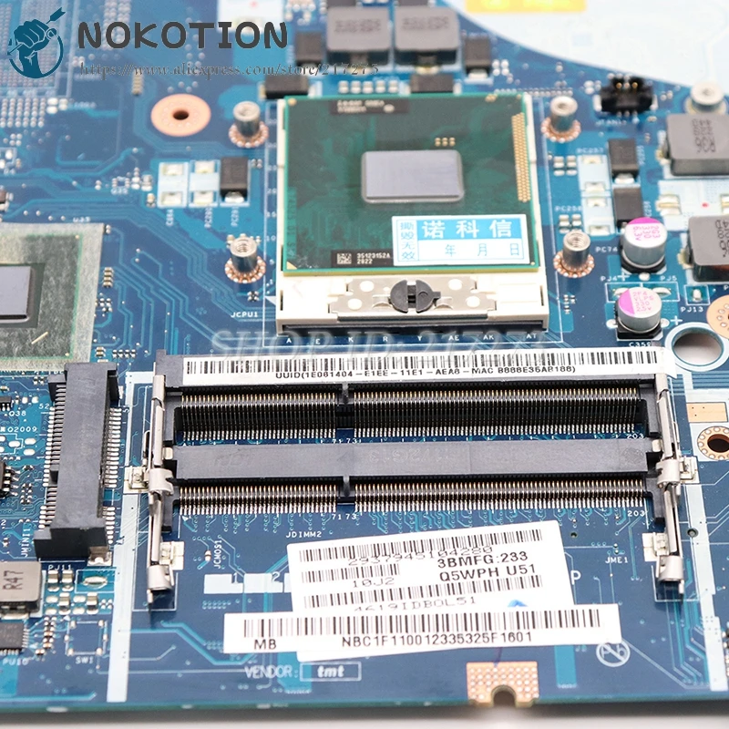 NOKOTION материнская плата для ноутбука ACER Aspire E1-571G NE56R V3-571G NV56R Материнская Q5WTC Q5WV1
