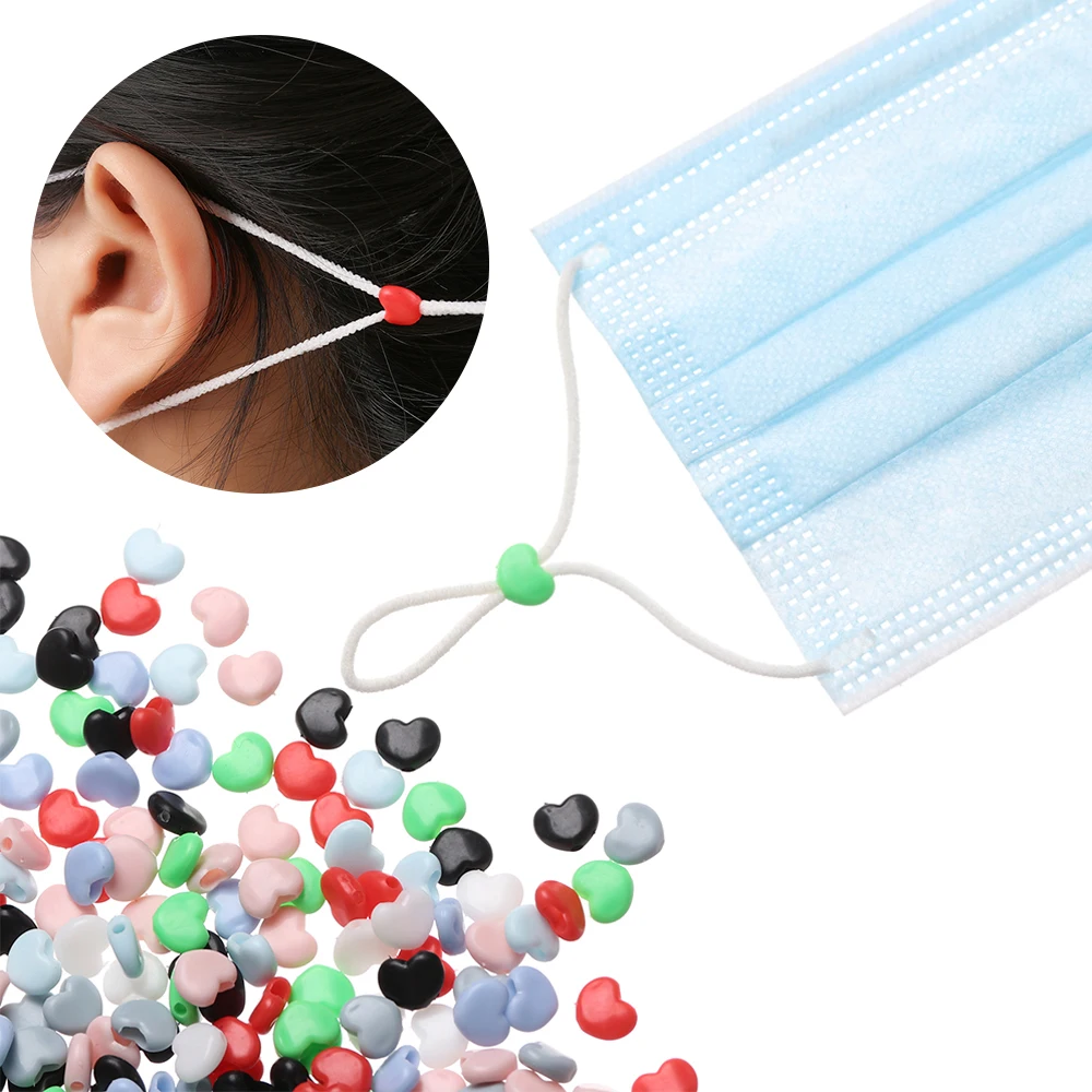 50 шт. цветные силиконовые замки в форме сердца переключатели для маски