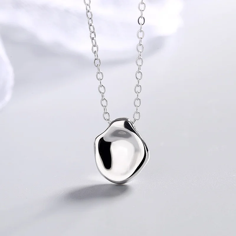 

Новое поступление 925 стерлингового серебра геометрический кулон ожерелье для женщин эффектный серебряный цвет воротник Подарочные ожерел...