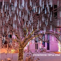 16 tubes christmas led meteor shower garland festoon holiday strip light outdoor waterproof fairy light for street decoration