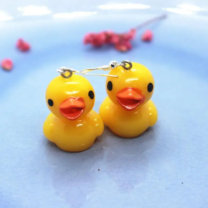 

2020 Fashion super cute little yellow duck small earrings for Korean Minimalist Women Gift Earrings Jewelry Wholesale