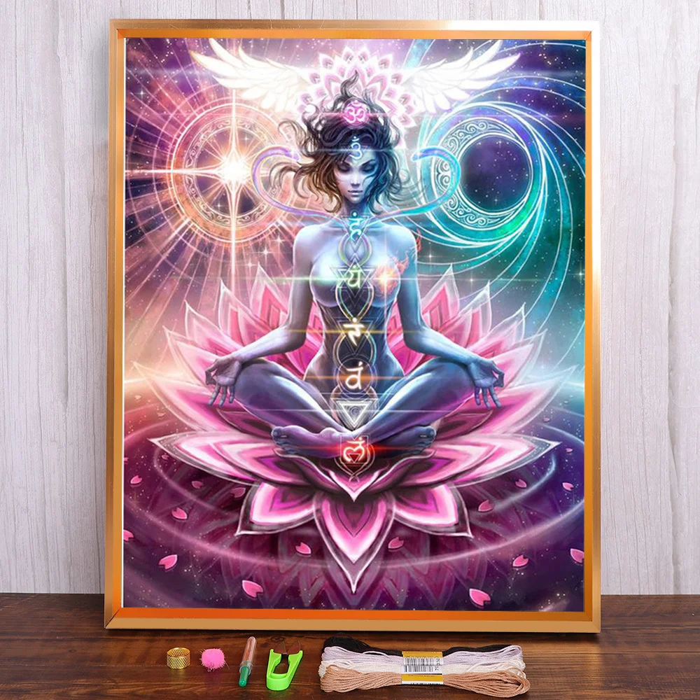 

Buddha Religion Pre-Printed 11CT Cross-Stitch Set Embroidery DMC Threads Knitting Hobby Handiwork Handicraft Wholesale Floss