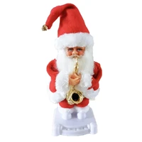 santa claus electric toys christmas decorations elderly doll gifts shaking gift hip shaking music saxophone toy