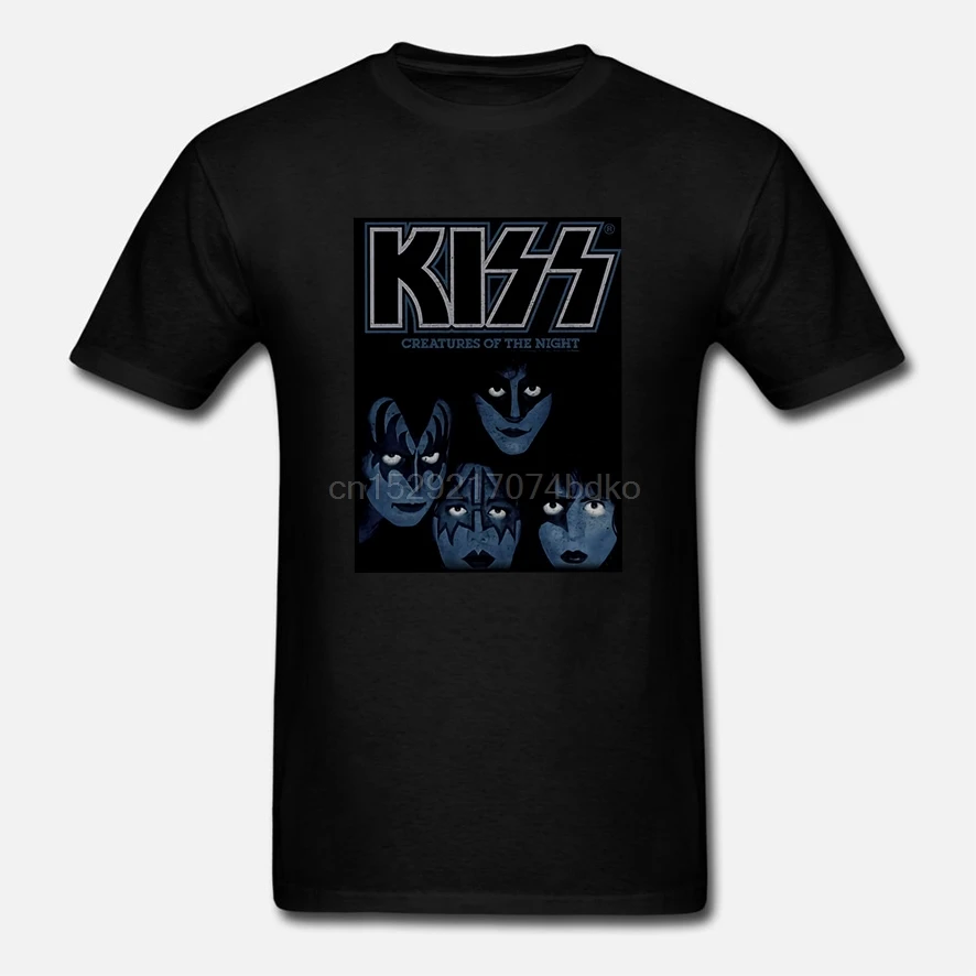 Мужская футболка с надписью KISS забавная изображением существ ночи новинка wo Men |