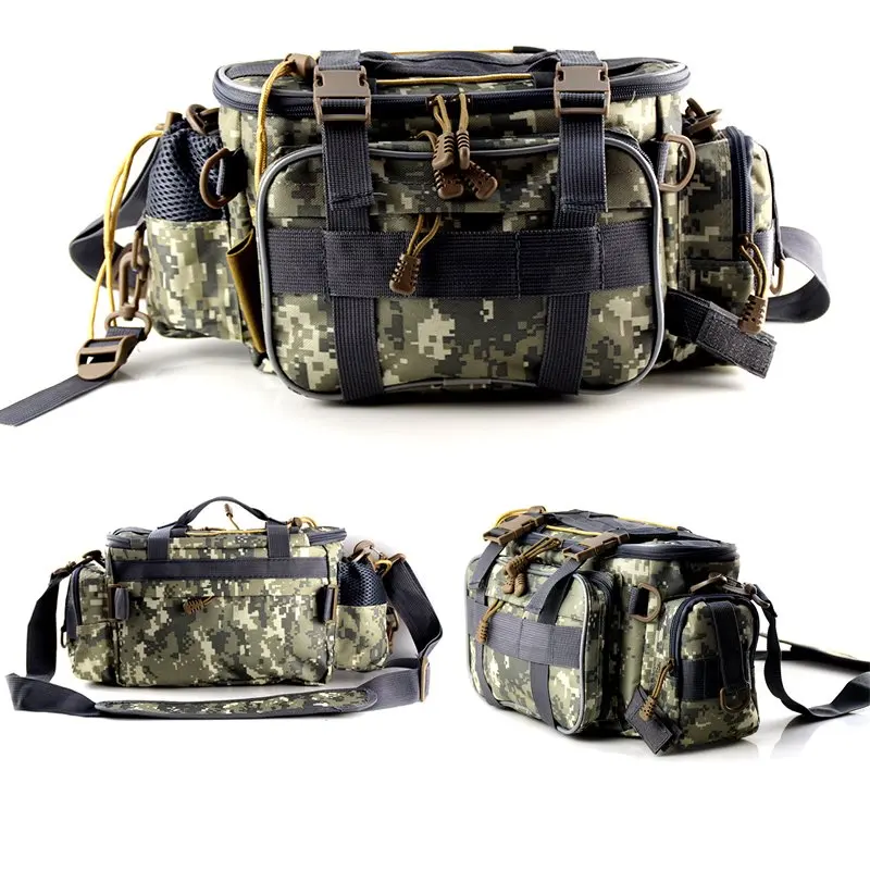 

2021 New Multifunctional Waterproof Fishing Bag Outdoor Sports Waist Pack Fishing Lures Gear Storage Bag Single Crossbody Bags
