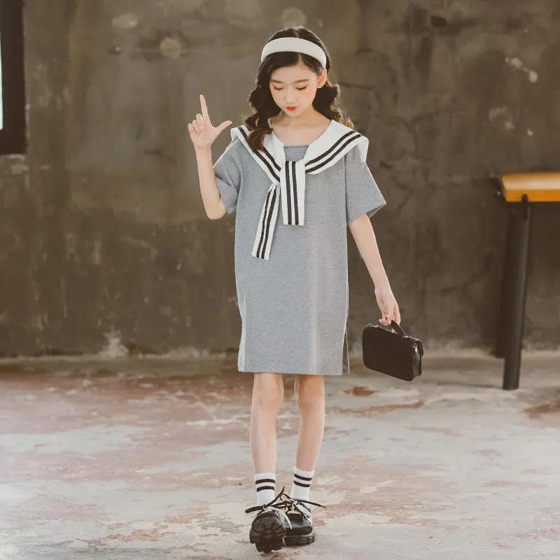 

8 10 years Children Girls Summer Cotton Dress 2021 New Teen Girls Clothes