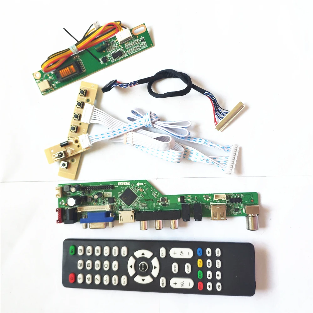 Для LTN141AT02 001/101 клавиатура + пульт инвертор HDMI совместимый VGA USB AV RF LVDS 1CCFL 30Pin ЖК