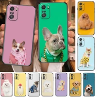 french bulldog dog phone case for xiaomi mi 11 lite pro ultra 10s 9 8 mix 4 fold 10t 5g black cover silicone back prett