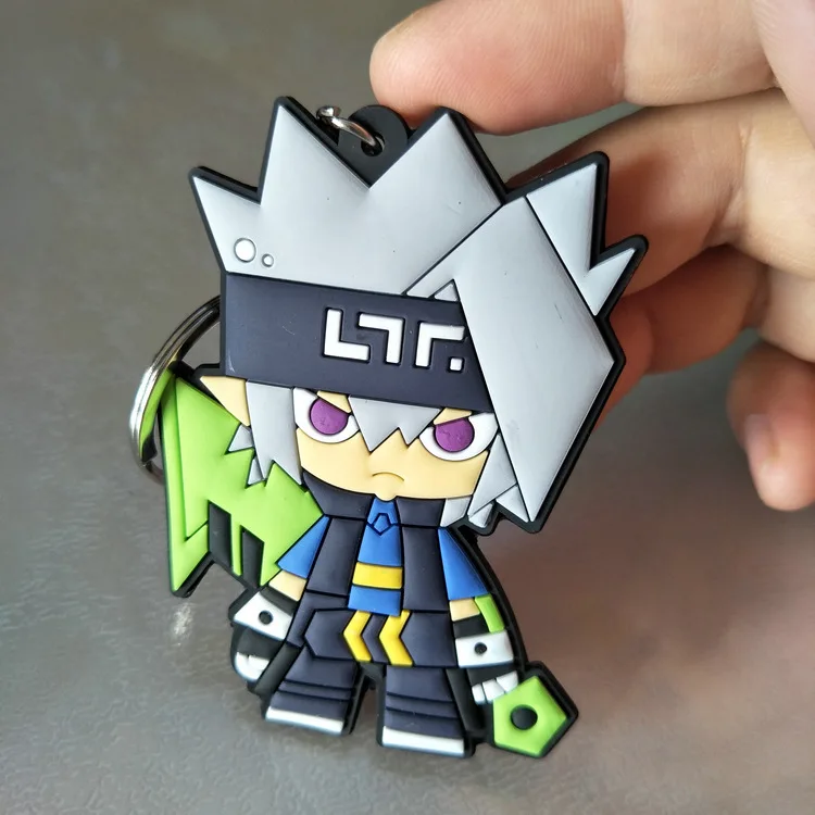 Новинка анимация Вогнутый выпуклый мир брелок для ключей из мягкого ПВХ черный