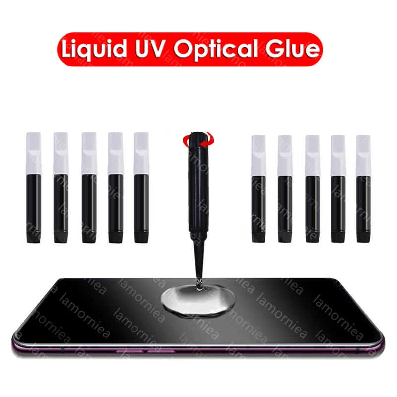 Жидкий УФ клей для Samsung S20 S11 S10 S8 S9 Plus Note 8 9 стеклянная Защита экрана huawei p30 p20 mate 20 30