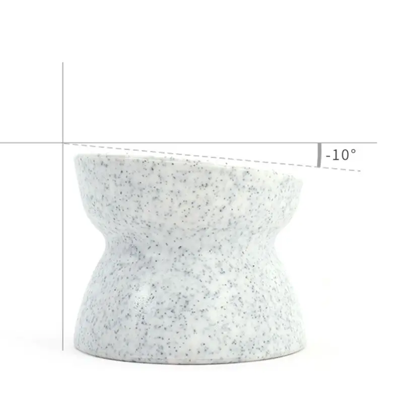 

Pet Feeder Raised Cat Food Bowl Kitten Stress Free Double Side Use Feeding Dish 32CC