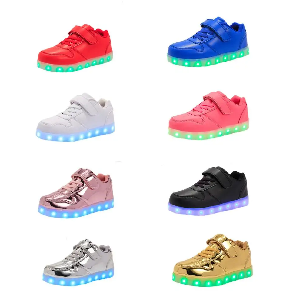 Новинка Детские светящиеся кроссовки с usb зарядкой детская обувь подсветкой для
