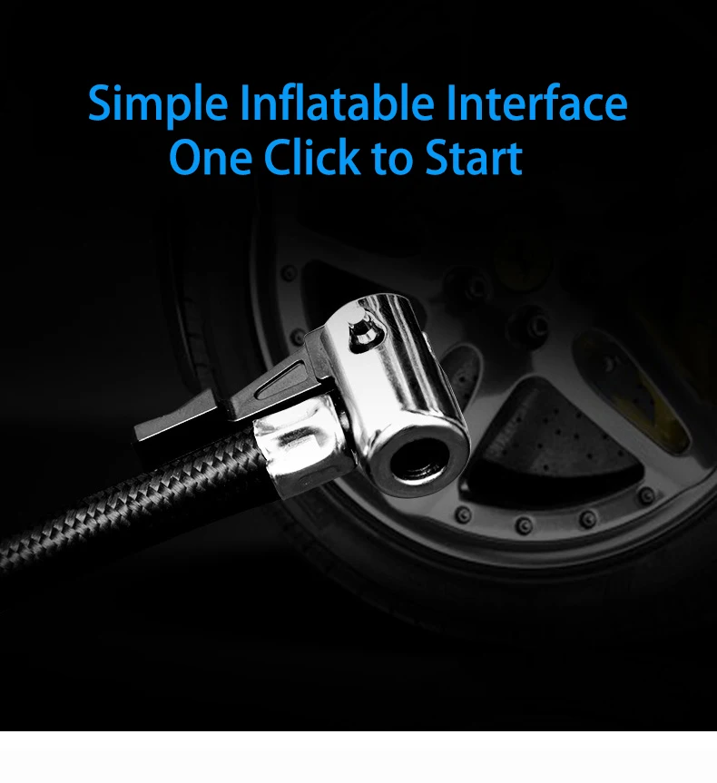 Интеллектуальный автомобильный воздушный компрессор с сенсорным экраном 120 Вт Накачка шин насос 12 В портативный светодиодный мини-компрессор для шин для автомобильных шин