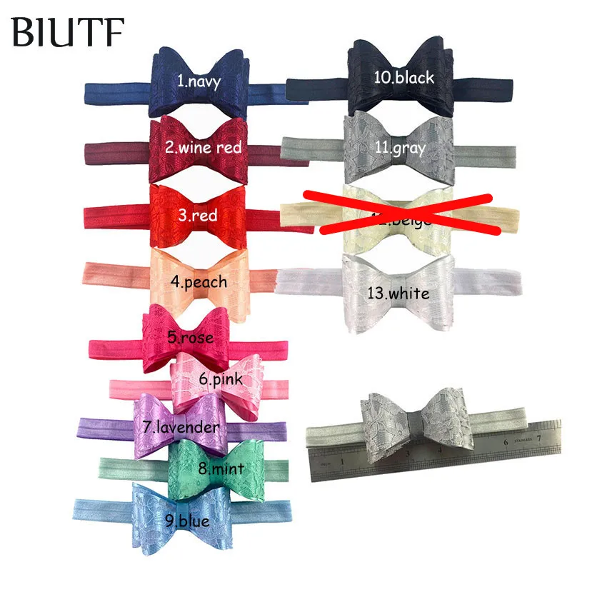 13 шт./лот обтянутый тканью бант из ПВХ для волос 3 2 дюйма повязка на голову с