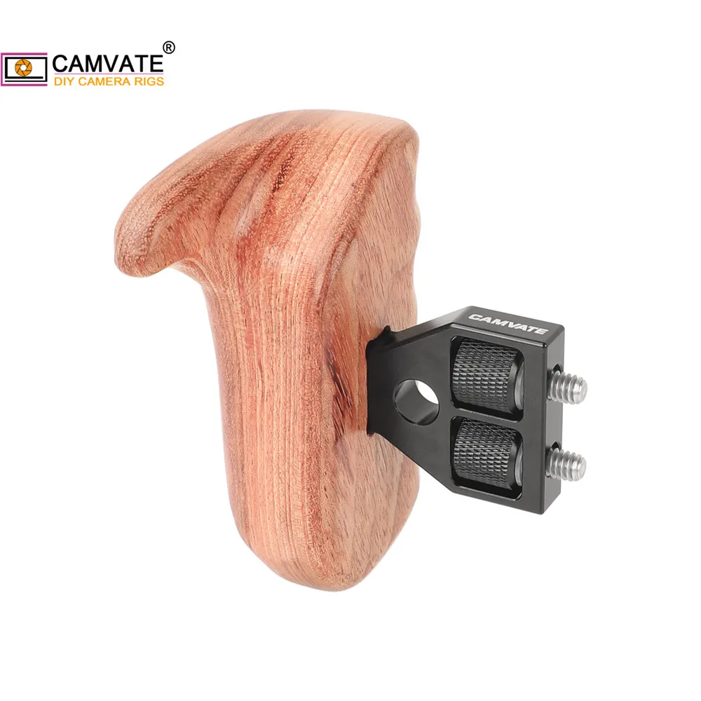 Деревянная Левая рукоятка CAMVATE с разъемом из алюминиевого сплава