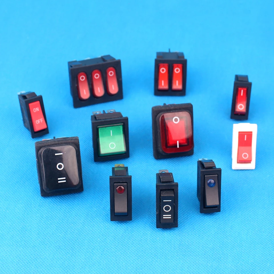 3PIN Овальный переключатель ВКЛ-ВЫКЛ однополюсный однопозиционный переменный ток